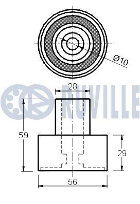 RUVILLE 55601 Tensioner pulley 7700870495