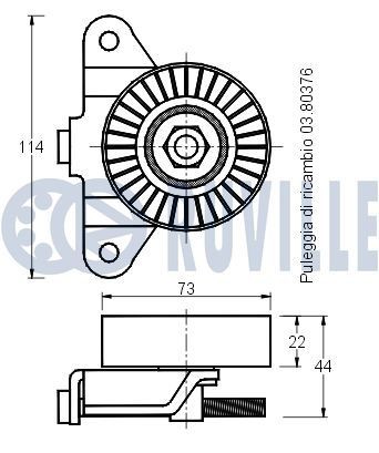 RUVILLE Tensioner pulley, timing belt 55622 buy