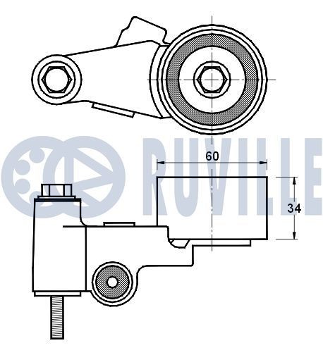 RUVILLE 55727 Timing belt tensioner pulley