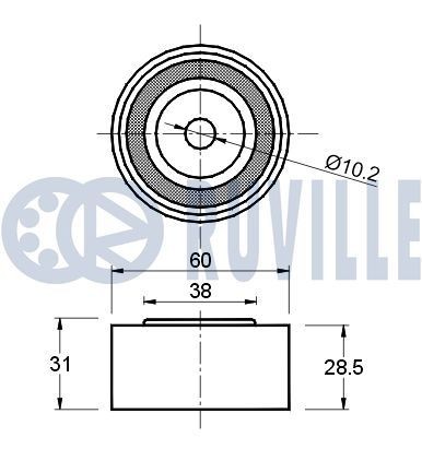 RUVILLE 55845 Tensioner pulley 7788010
