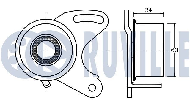 RUVILLE 55848 Tensioner pulley 606 021 36