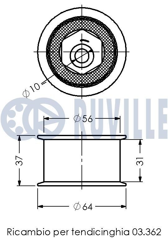 RUVILLE 55879 Tensioner pulley 5518 4761
