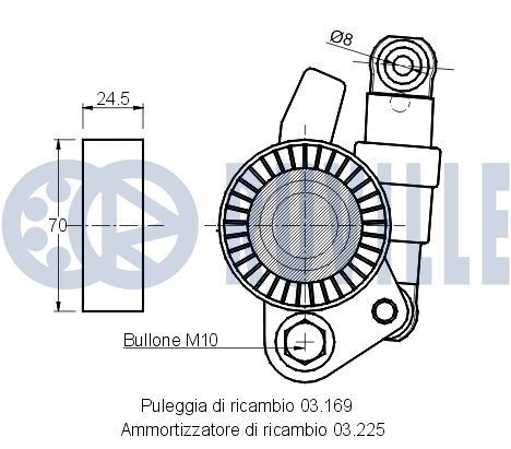 RUVILLE 55897 Tensioner pulley 46557128