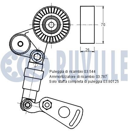 RUVILLE 55898 Timing belt deflection pulley