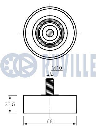 RUVILLE 55903 Tensioner pulley 128139