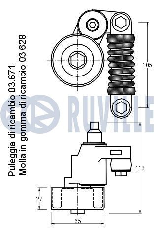 RUVILLE 55925 Tensioner pulley 5751.30