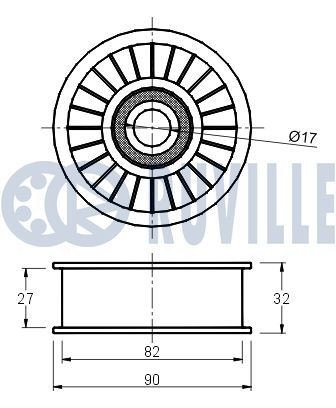 55947 RUVILLE Tensioner pulley FIAT