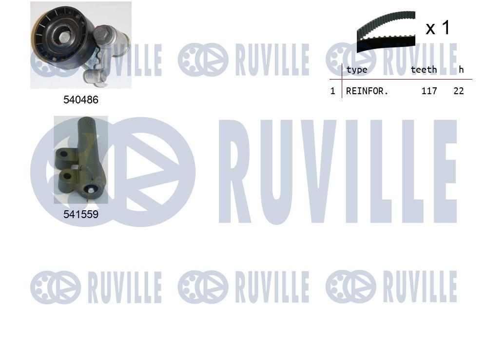 RUVILLE 5611170 Timing belt kit 14510-P5T-G00