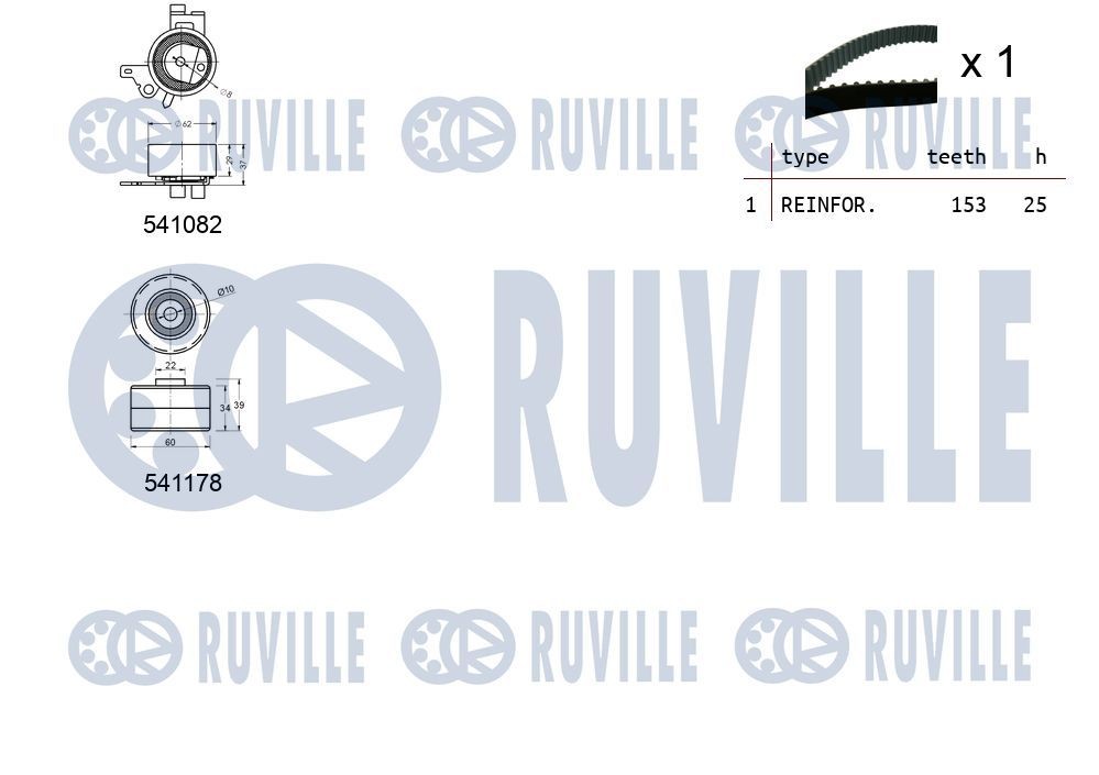 RUVILLE 5613770 Timing belt tensioner pulley LHP100900