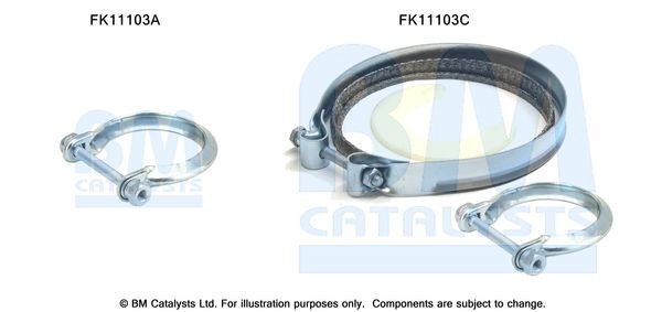 Peugeot PARTNER Exhaust mounting kit 11214526 BM CATALYSTS FK11103 online buy