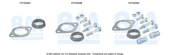 Great value for money - BM CATALYSTS Mounting Kit, exhaust pipe FK70209