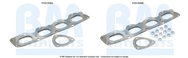 BM CATALYSTS FK91598 Mounting kit, exhaust system Opel Astra H 1.6 116 hp Petrol 2007 price