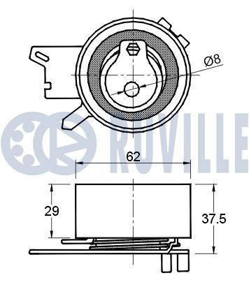 RUVILLE 57045 Tensioner pulley