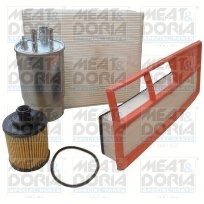 Originali MEAT & DORIA Kit tagliando e kit filtri FKFIA008 per FIAT GRANDE PUNTO