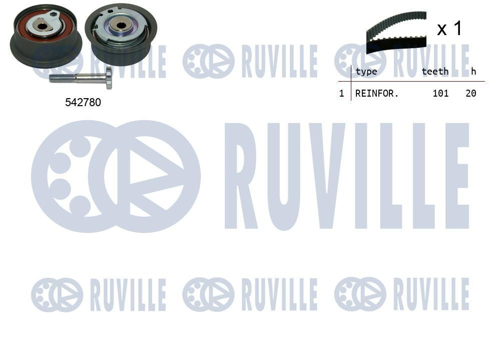 RUVILLE 80,00 mm x 32,00 mm Width: 32,00mm Tensioner Lever, v-ribbed belt 58119 buy