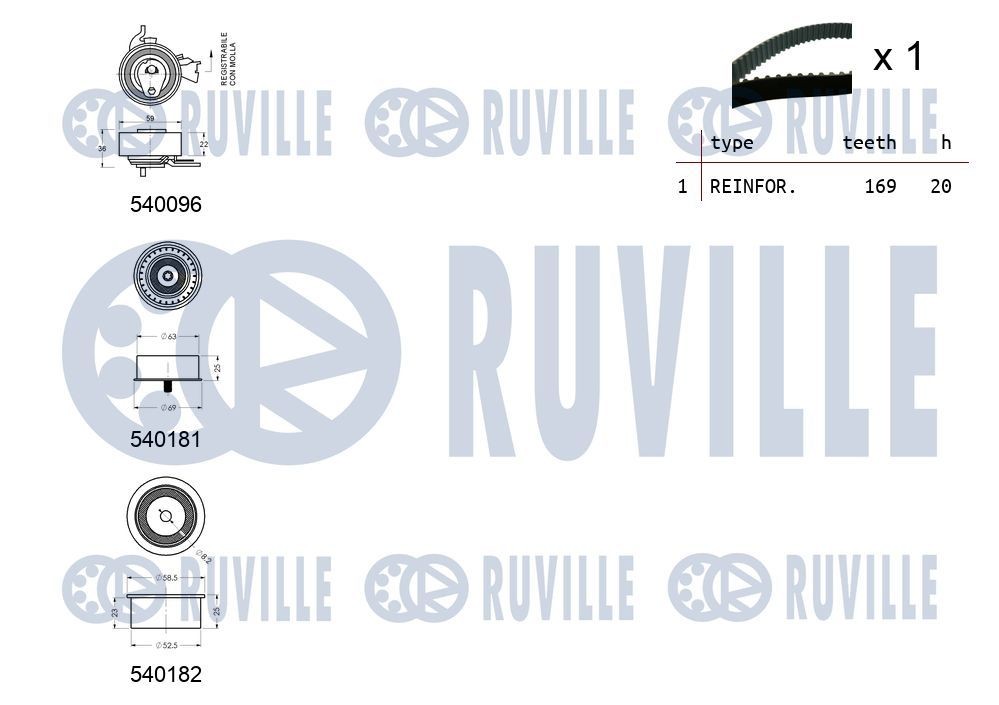 RUVILLE 58823 Tensioner pulley 1664973