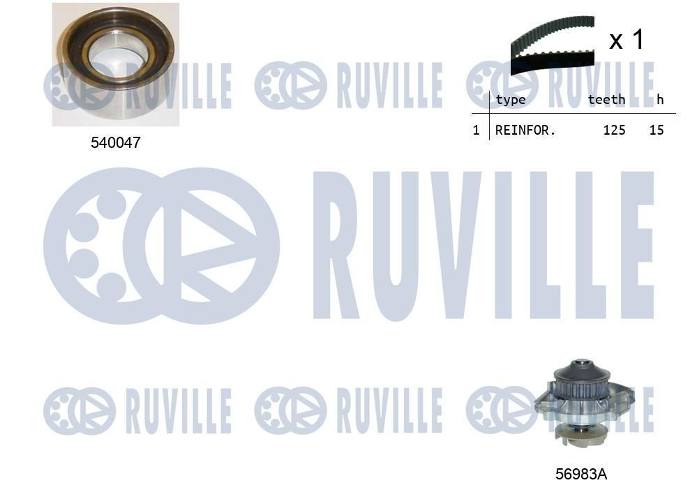 RUVILLE 58839 Alternator Freewheel Clutch Width: 45,5mm, with accessories, Requires special tools for mounting, with cap