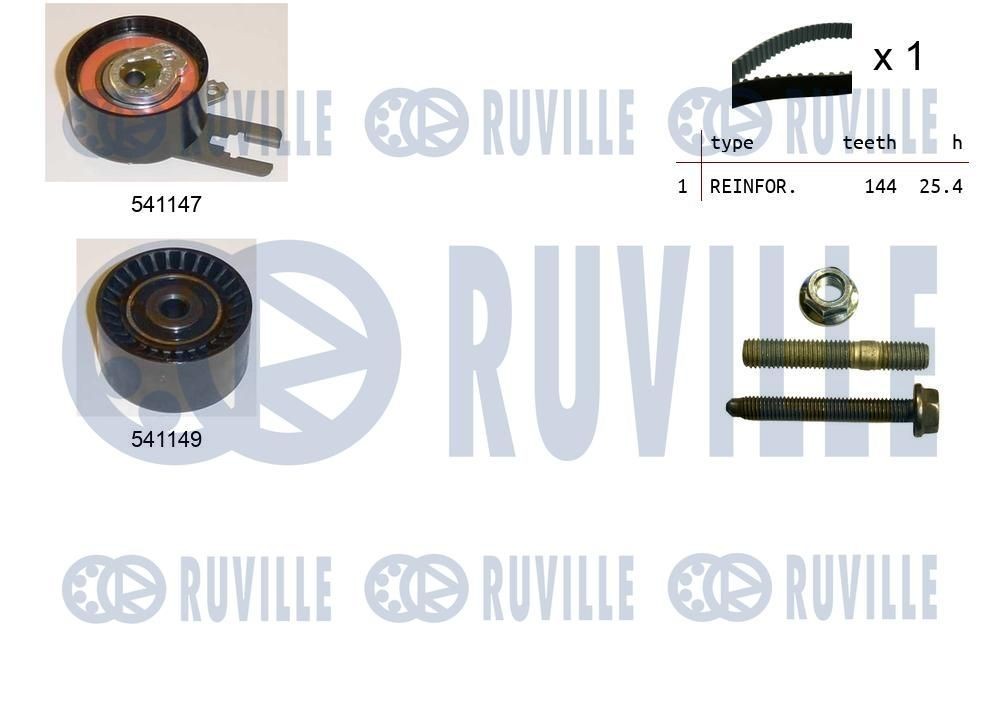 RUVILLE 58845 Deflection / Guide Pulley, v-ribbed belt 1 383 564