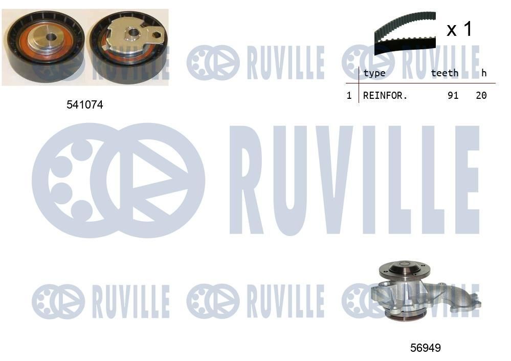 RUVILLE 58851 Tensioner pulley 0005501133
