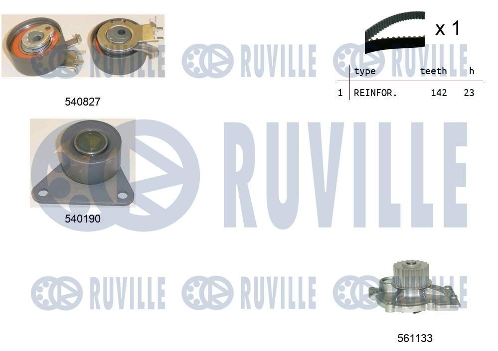 RUVILLE 58864 Belt Tensioner, v-ribbed belt A4602000970