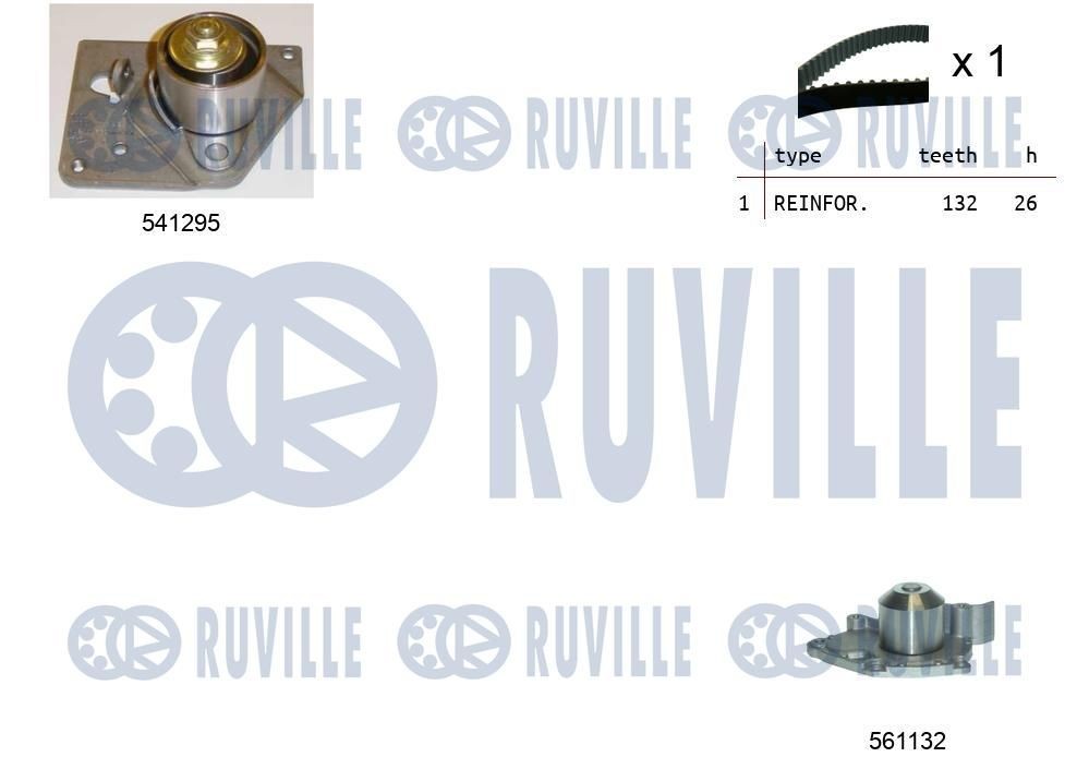 RUVILLE 74,0 mm x 40,0 mm Width: 40,0mm Tensioner Lever, v-ribbed belt 58869 buy