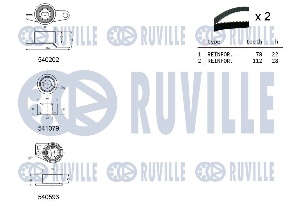 RUVILLE 58875 Tensioner pulley 20700787