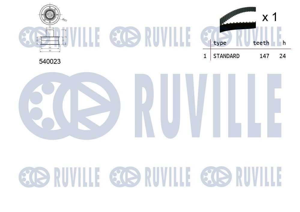RUVILLE 58884 Tensioner pulley 145 5870