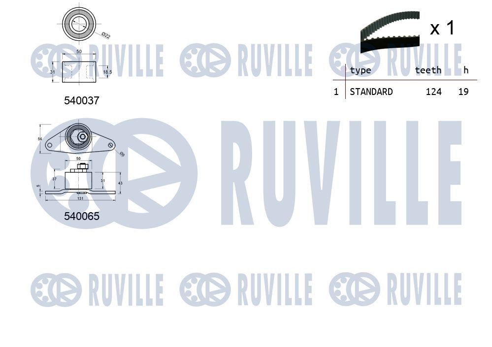 RUVILLE 58892 Tensioner pulley 000 200 15 70