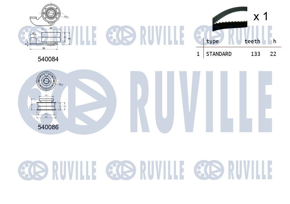 RUVILLE 58897 Tensioner pulley 4891 116