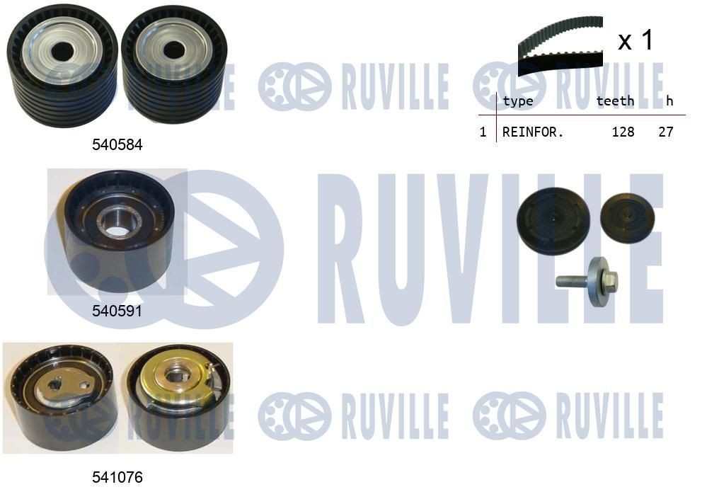 RUVILLE 58918 Deflection / Guide Pulley, v-ribbed belt