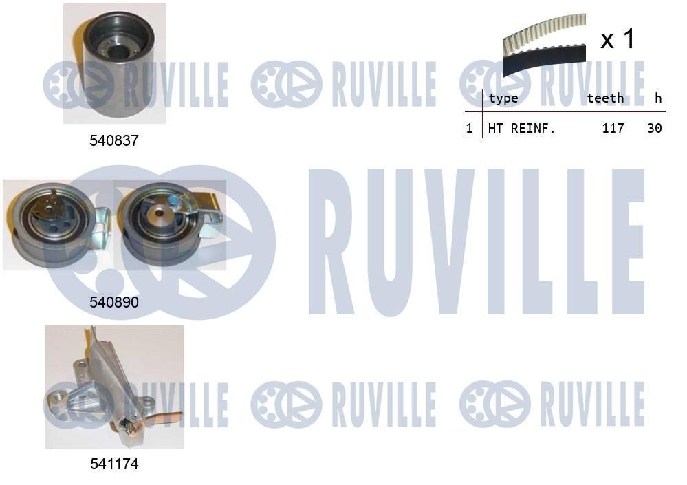 RUVILLE Ø: 80,00mm, Width: 47,00mm Tensioner pulley, v-ribbed belt 58919 buy