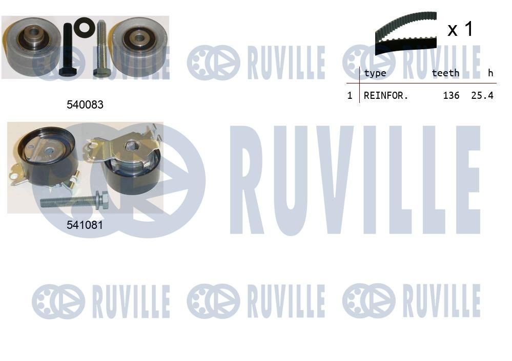 RUVILLE 58920 Tensioner pulley 1356 457