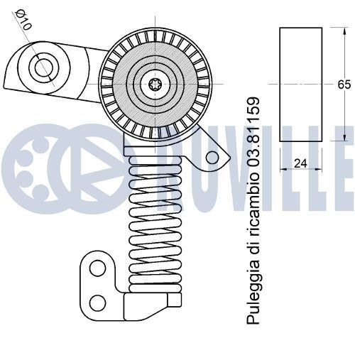 66971 RUVILLE Water pumps DAIHATSU with belt pulley, for v-ribbed belt use
