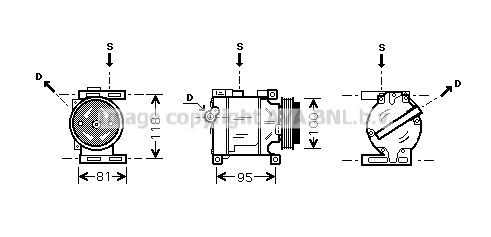 PRASCO Compressore aria condizionata Fiat Punto 188 2001 FTAK090