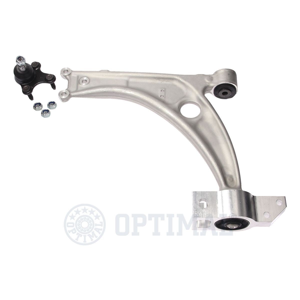 OPTIMAL G6-1510 Suspension arm with holder, with ball joint, with rubber mount, Lower, Front Axle, Left, Control Arm, Aluminium, Cone Size: 15,4 mm