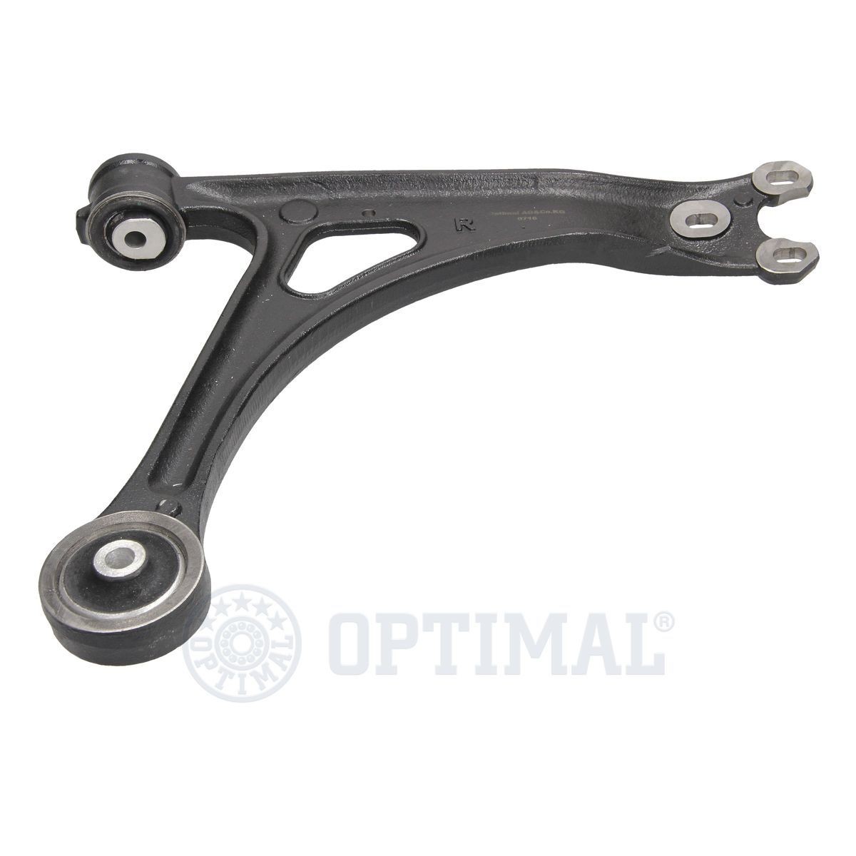 OPTIMAL G6-1535 Suspension arm with rubber mount, without ball joint, Right, Lower, Front Axle, Control Arm, Cast Steel