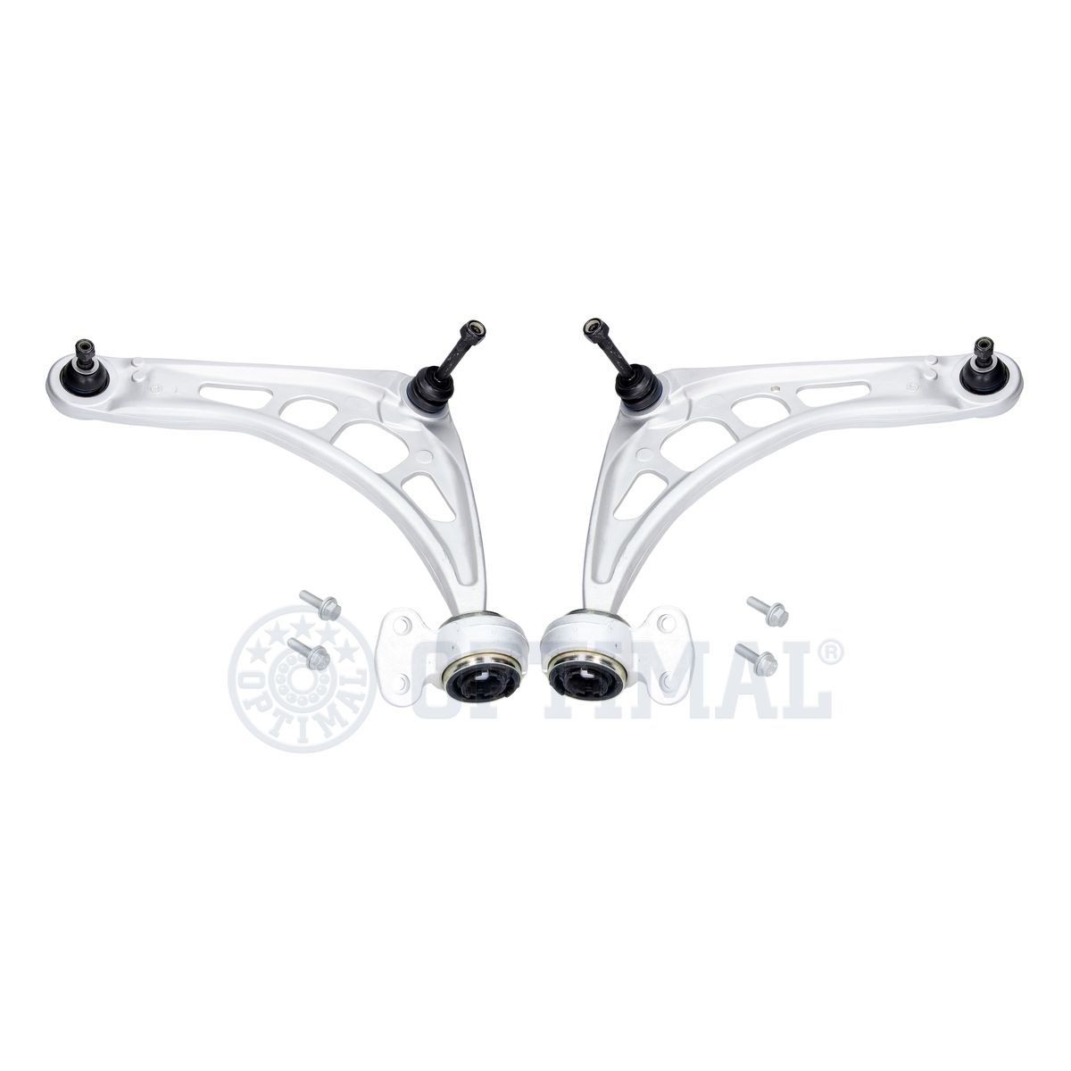 OPTIMAL G8-588 Link Set, wheel suspension Right, Front Axle, Left, with holder, with ball joint, with rubber mount, with fastening material
