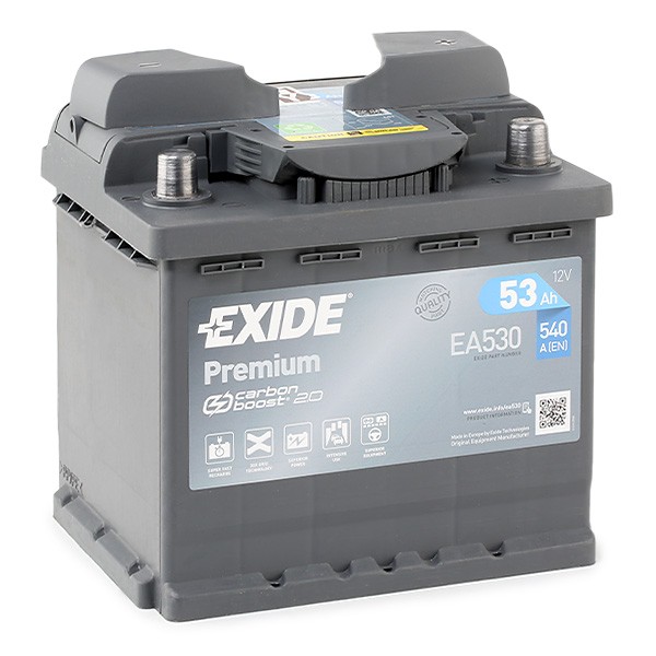 EXIDE EA530 Auto battery 12V 53Ah 540A B13 Lead-acid battery