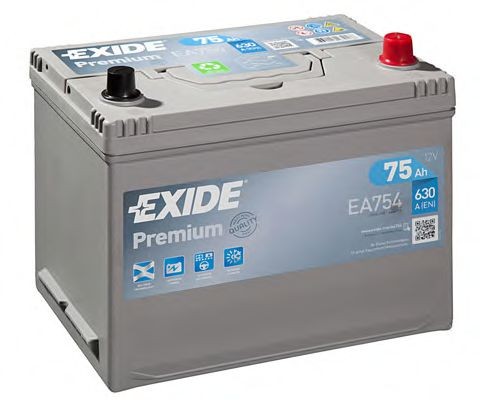 EA754 EXIDE Car battery MAZDA 12V 75Ah 630A Korean B1+B6 Lead-acid battery