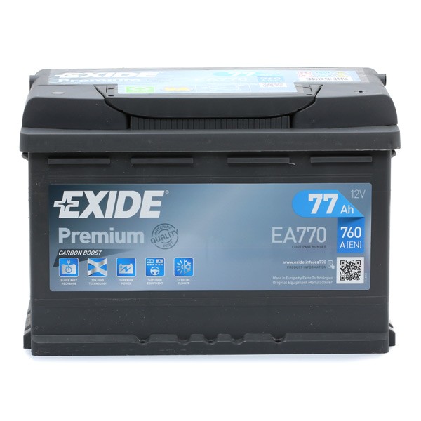 067TE EXIDE EA770 PREMIUM Starter Battery 12V 77Ah 760A B13 Lead-acid  battery