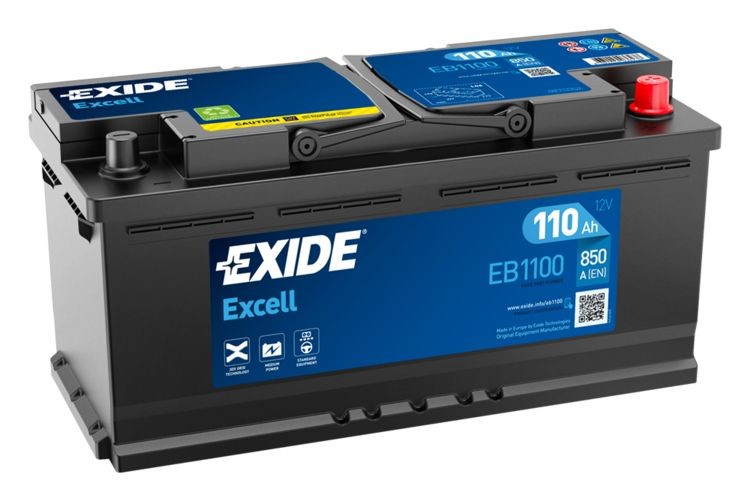 020SE EXIDE EB1100 EXCELL Batterie 12V 110Ah 850A B13 Bleiakkumulator