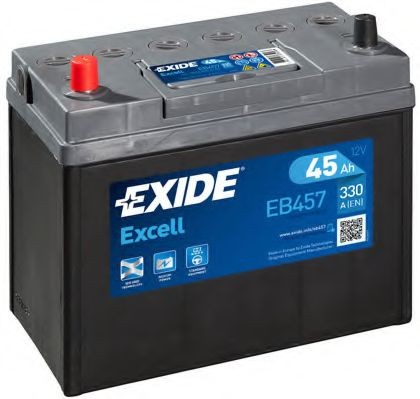 EXIDE EXCELL EB457 Battery 12V 45Ah 330A B24 Lead-acid battery