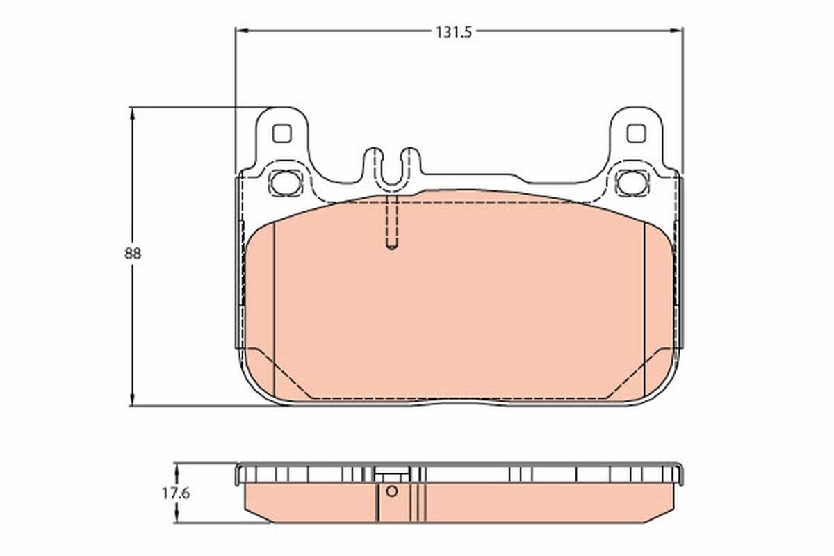 TRW Brake pad kit GDB2118 suitable for Mercedes W222
