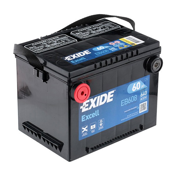EB608 Accumulator battery G75SE EXIDE 12V 60Ah 640A B9 Lead-acid battery