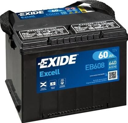 OEM-quality EXIDE EB608 Auto battery