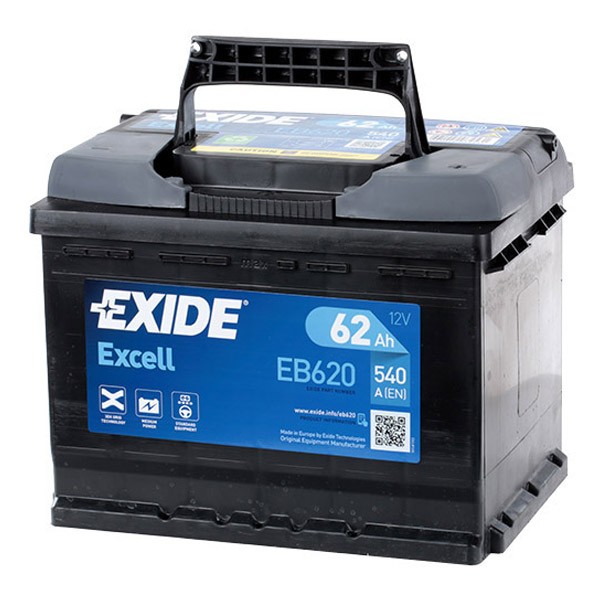 555 59 EXIDE EB620 EXCELL Batterie 12V 62Ah 540A B13