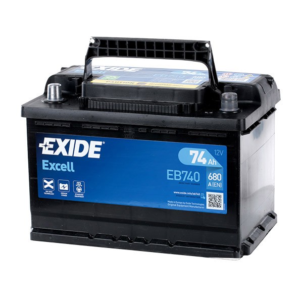 Eb740 Exide Excell Starter Battery 12V 74Ah 680A Lead-Acid Battery