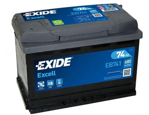 082SE EXIDE EXCELL EB741 Battery Jeep Cherokee XJ 2.5 121 hp Petrol 2001 price