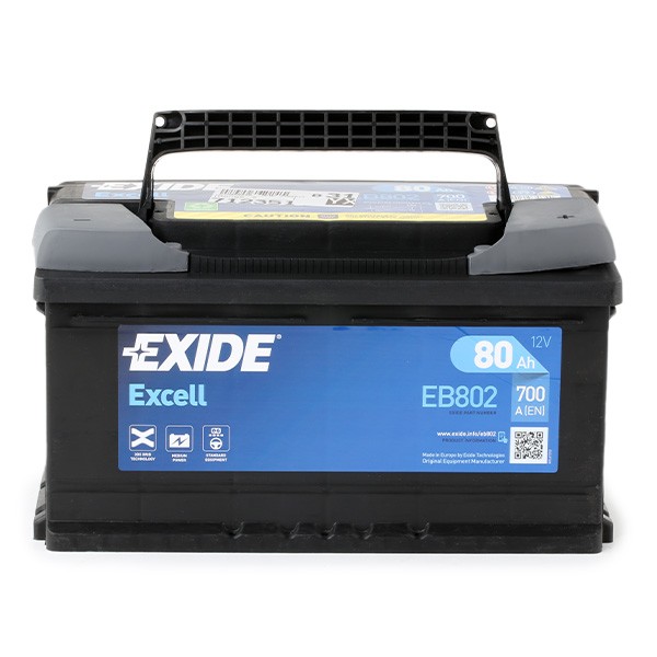 110SE EXIDE EB802 EXCELL Batterie 12V 80Ah 700A B13 Batterie au plomb