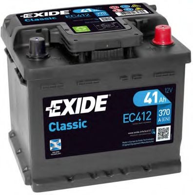 EXIDE ContiClassic EC412 Battery 12V 41Ah 370A B13 Lead-acid battery